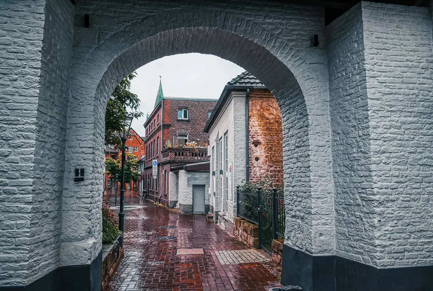 Blick in die Altstadt von Dinslaken in NRW