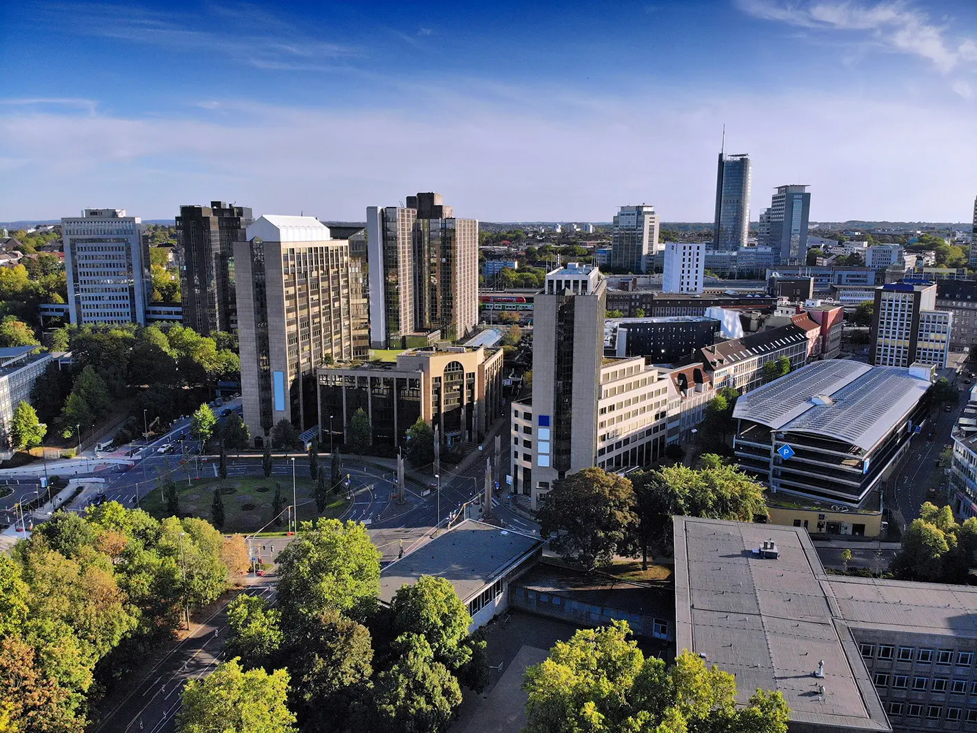 Bild der Stadt Essen von oben