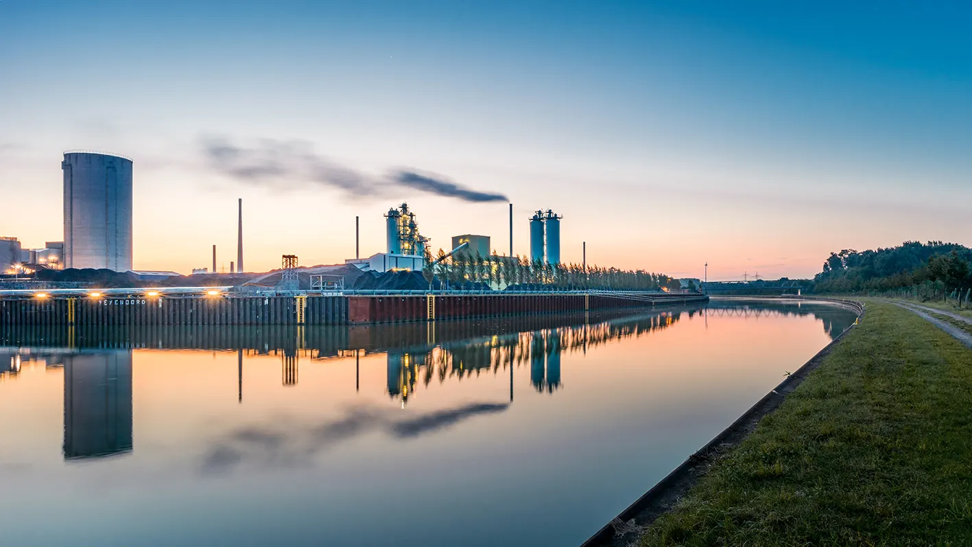 Lünen Industriegebiet im Sonnenaufgang