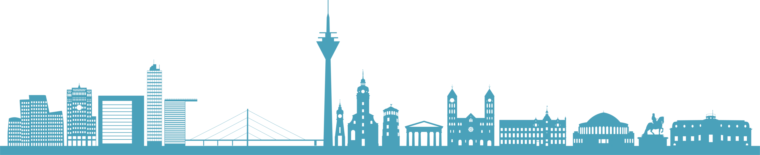 Grafik Skyline von Düsseldorf