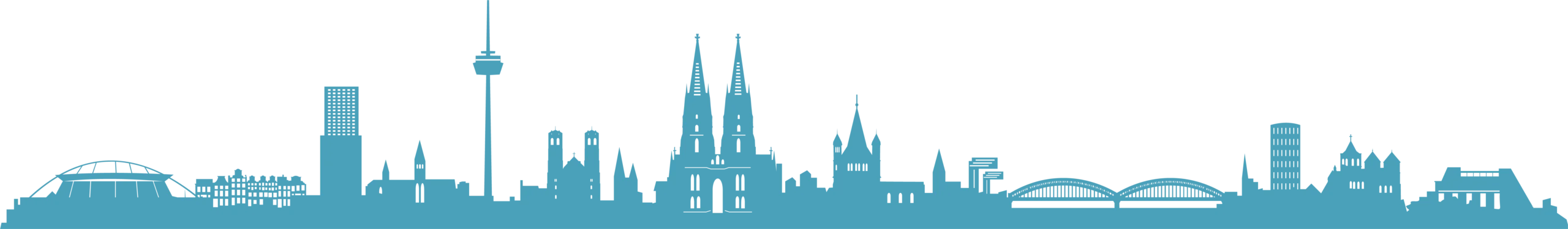 Grafik der Skyline von Köln